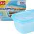 Gladware Freezerware Food Storage Containers, Large | Rectangle Food Storage Containers for Everyday Use | Food Containers Safe for Freezer, Hold up to 64 Ounces of Food, 2 Count Set,Blue